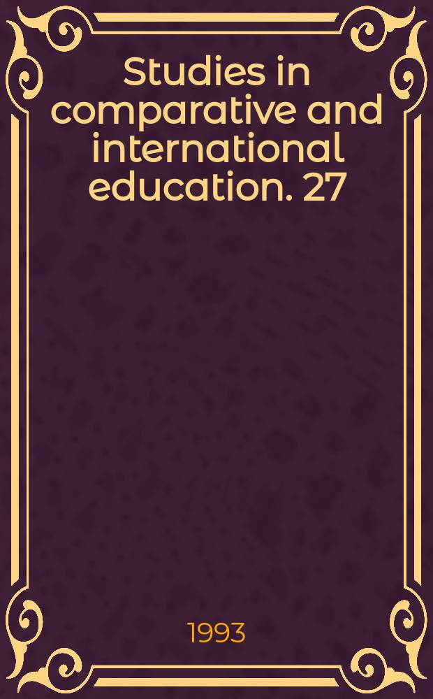 Studies in comparative and international education. 27 : Training for the new competition