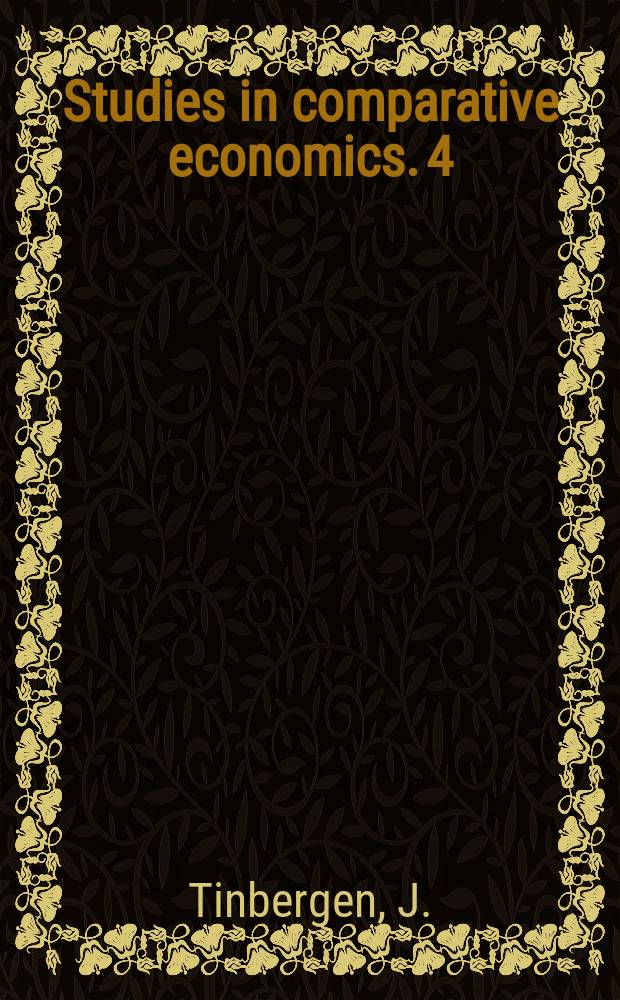 Studies in comparative economics. 4 : Central planning