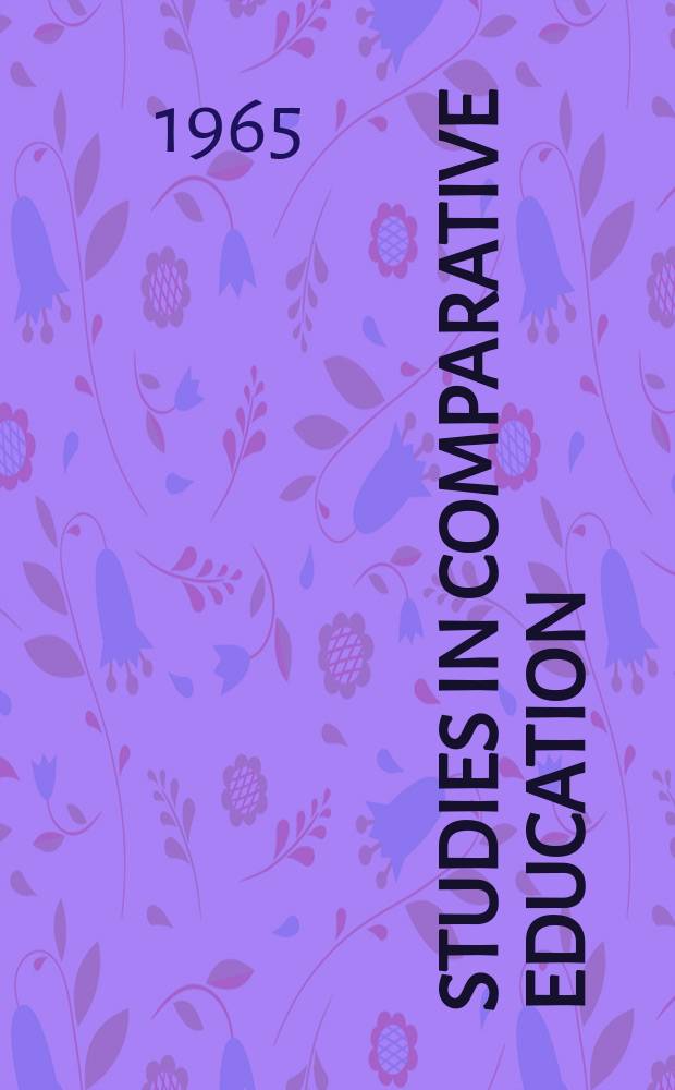 Studies in comparative education