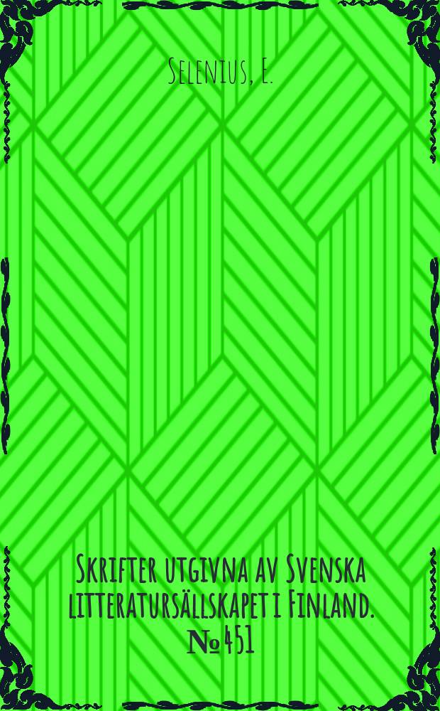 Skrifter utgivna av Svenska litteratursällskapet i Finland. №451 : Västnyländsk ordaccent