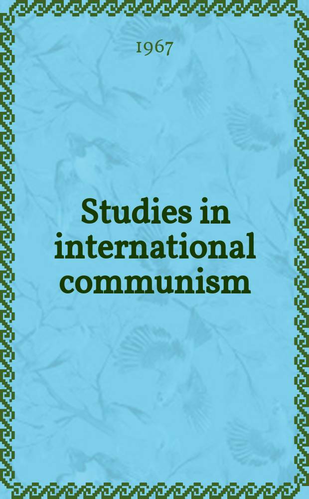 Studies in international communism