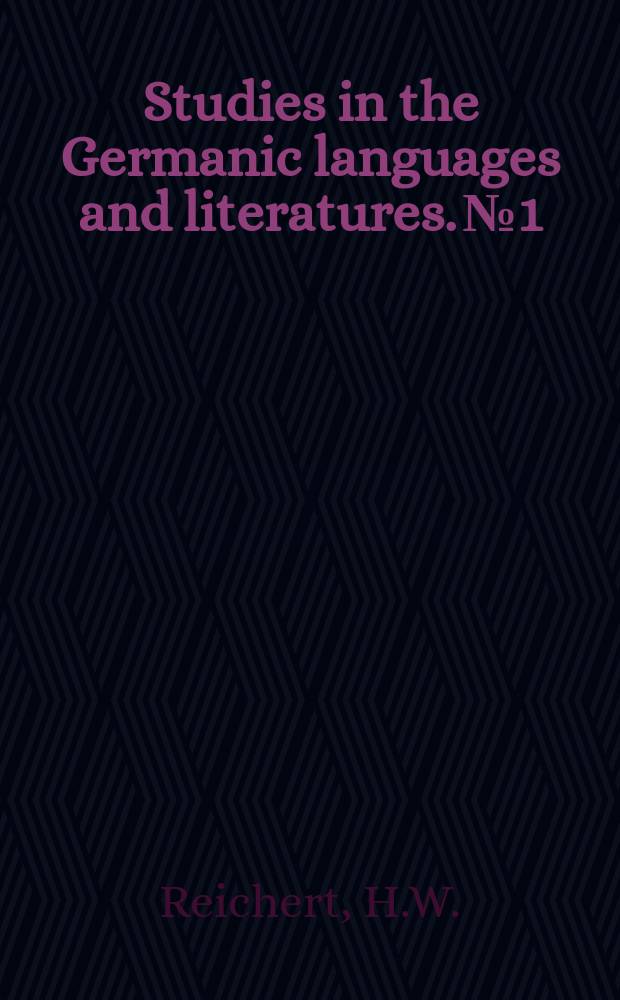 Studies in the Germanic languages and literatures. №1 : Basic concepts in the philosophy of Gottfried Keller
