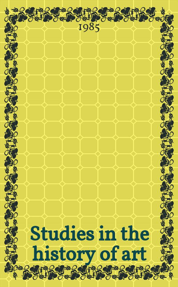 Studies in the history of art