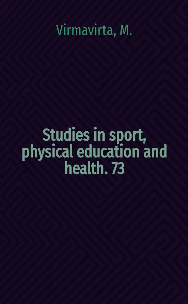 Studies in sport, physical education and health. 73 : Limiting factors in ski jumping ...