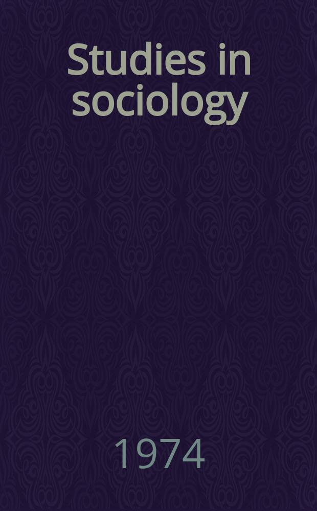 Studies in sociology