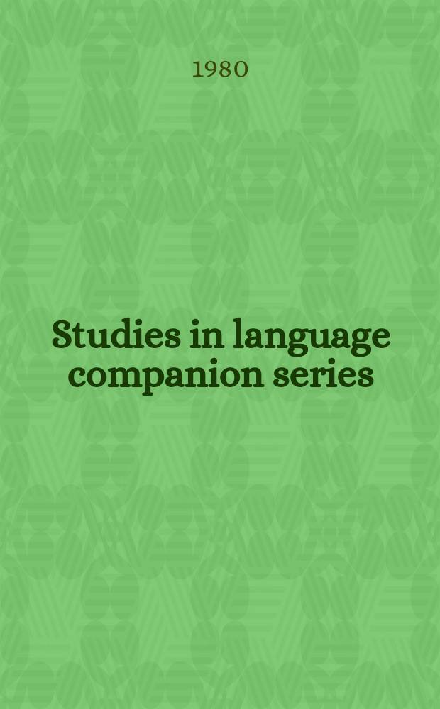 Studies in language companion series : SLCS companion ser. to "Studies in language". Vol.6 : Issues in vowel harmony