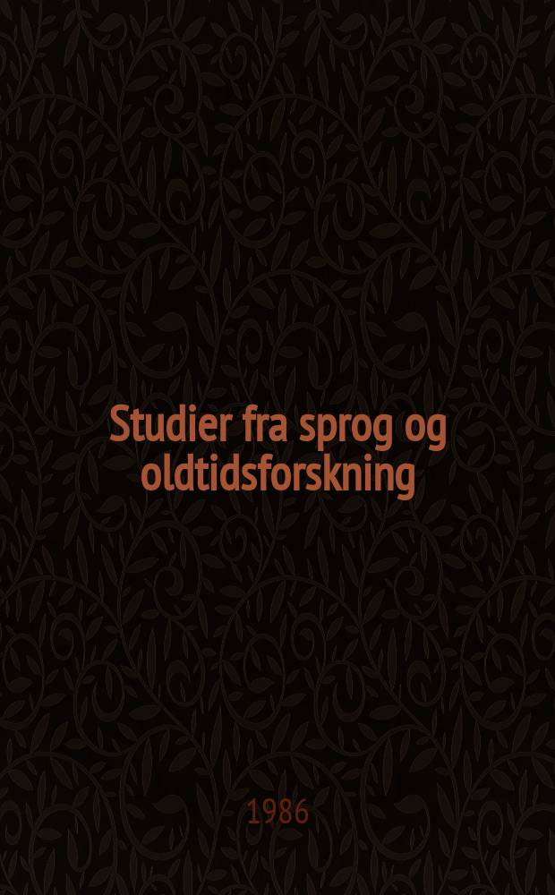 Studier fra sprog og oldtidsforskning : Udgivne af det filologisk - historiske samfund. Bd.95 1985, №307 : Skrift og skribent