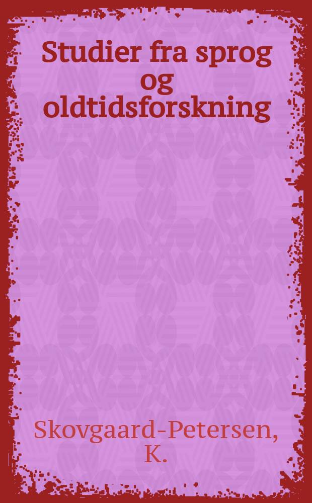 Studier fra sprog og oldtidsforskning : Udgivne af det filologisk - historiske samfund. Bd.97 1987, №312 : Erasmus Lætus' Margaretica