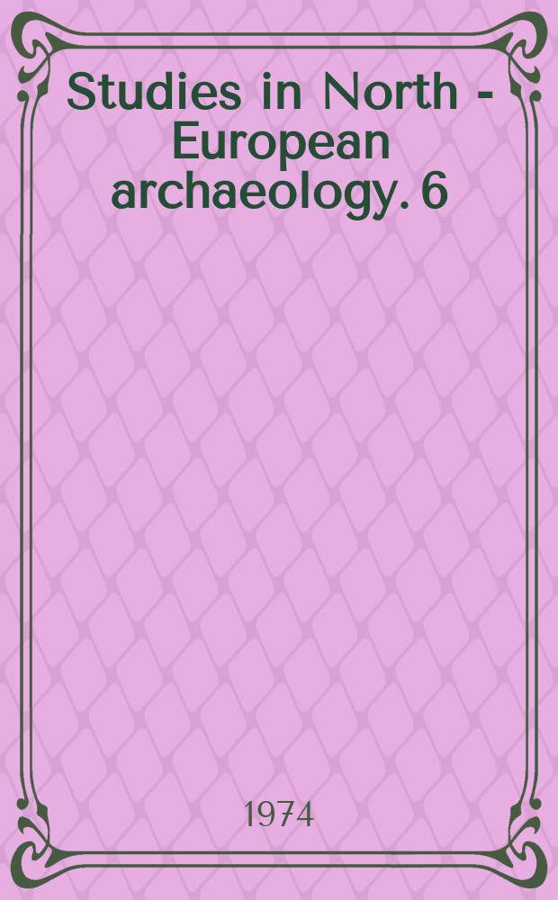 Studies in North - European archaeology. 6 : Gotlands mellanneolitiska gravar