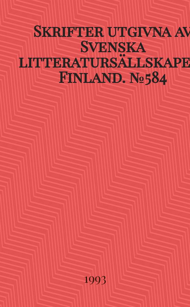Skrifter utgivna av Svenska litteratursällskapet i Finland. №584 : Metrik och modernism