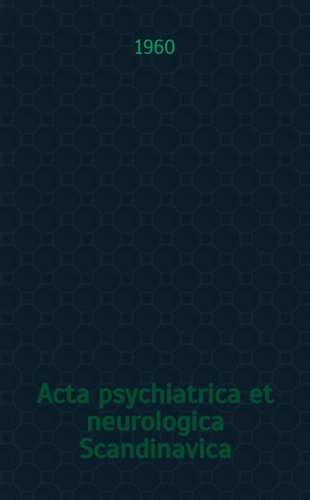 Acta psychiatrica et neurologica Scandinavica : Immunoelectrophoresis, hexosamine, spinal acetylcholinesterase activity, serum and spinal copper and serumcopper - oxidase activity and cerebrospinal cholesterol