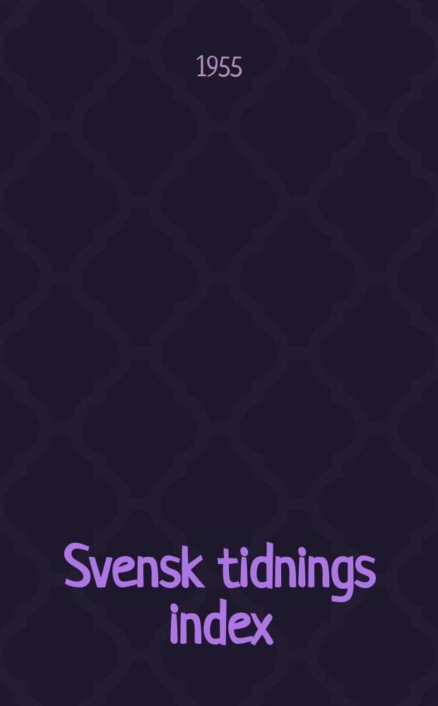 Svensk tidnings index
