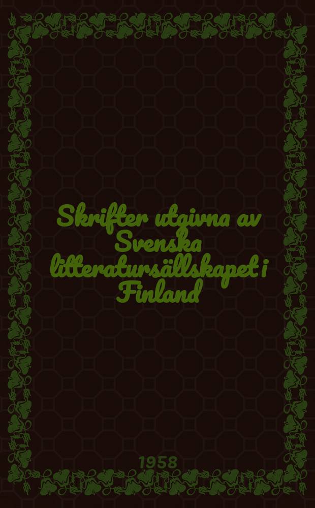 Skrifter utgivna av Svenska litteratursällskapet i Finland : Runeberg i musiken