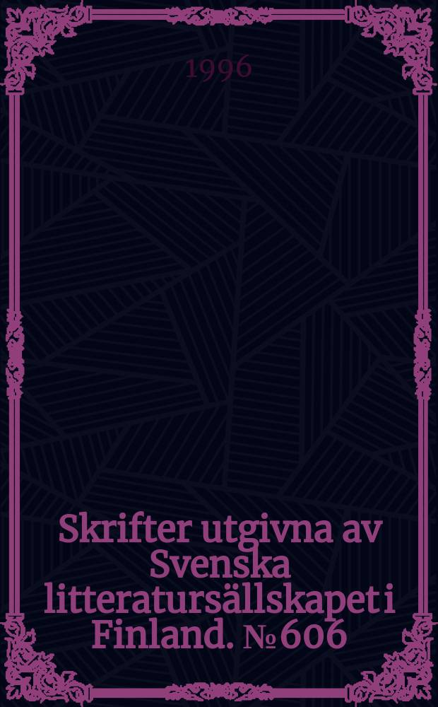 Skrifter utgivna av Svenska litteratursällskapet i Finland. №606 : Åttio år Edith Södergran
