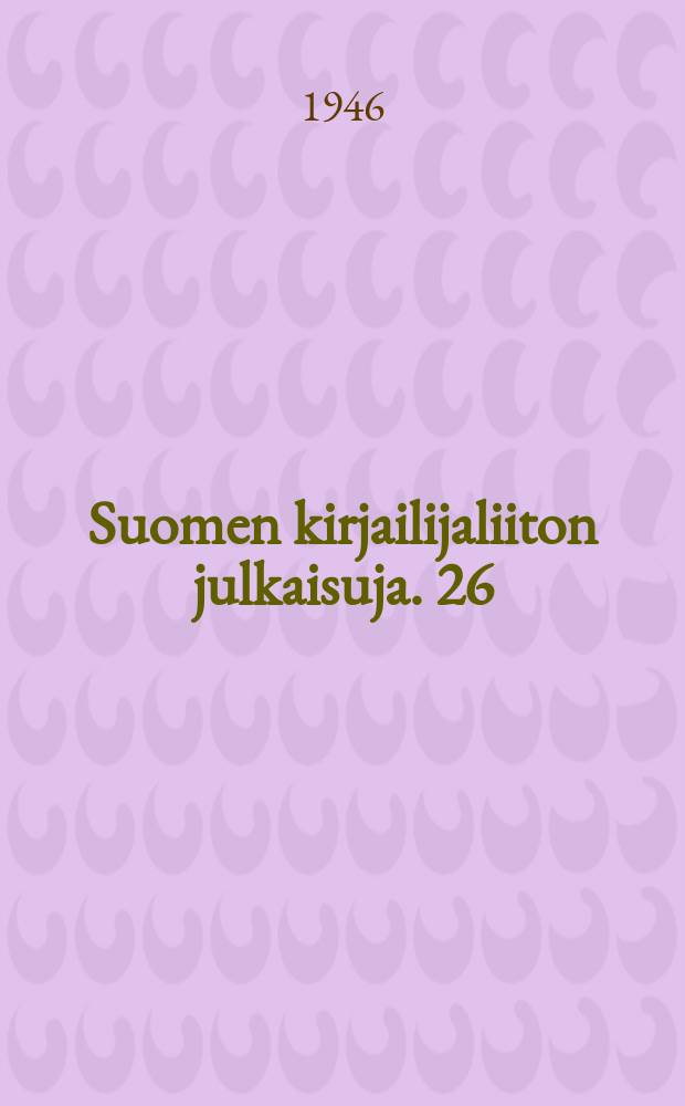 Suomen kirjailijaliiton julkaisuja. 26 : Me kerromme itsestämme
