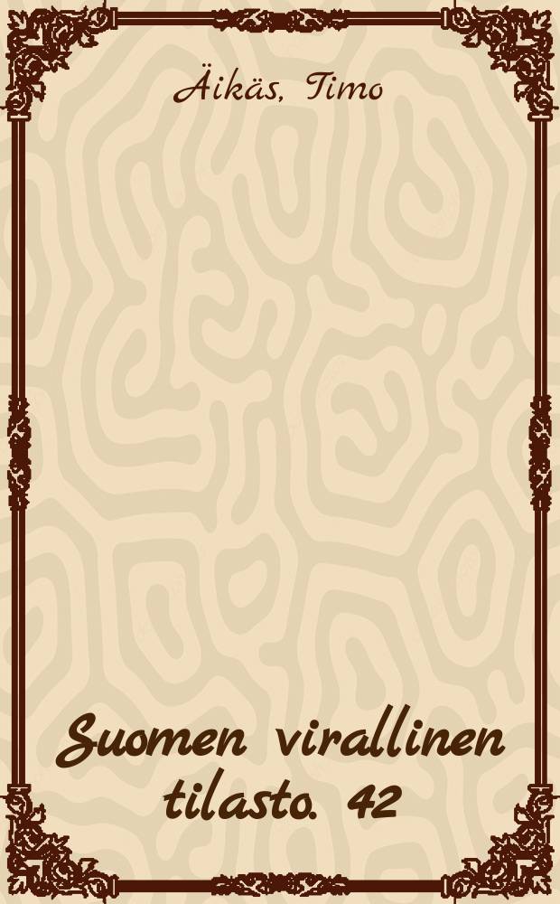 Suomen virallinen tilasto. 42 : Kuolemantapaukset ty&ouml;- ja matkatapaturmissa vuonna 1972