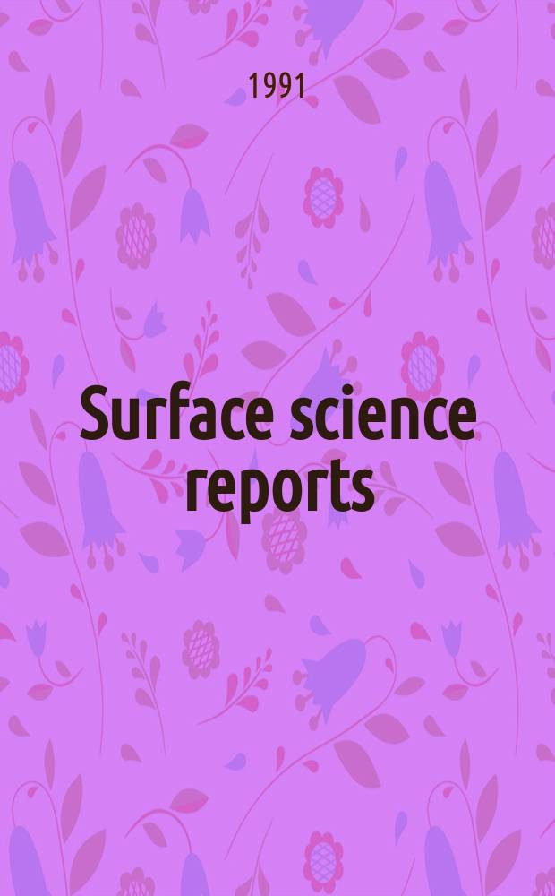 Surface science reports : A review j. Vol.12, №4 : Potentials of physical adsorption
