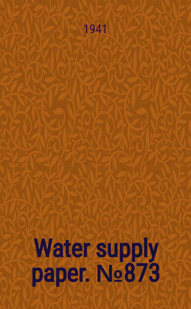 Water supply paper. № 873 : Ohio river basin