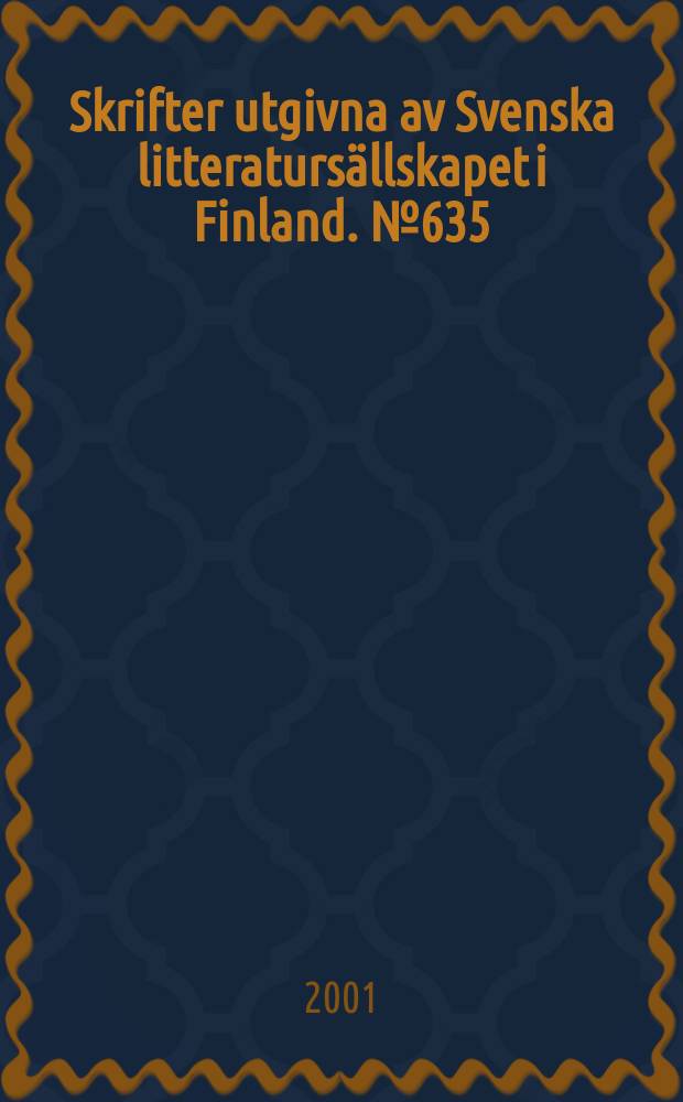 Skrifter utgivna av Svenska litteratursällskapet i Finland. №635 : Finlandssvenska bebyggelsenamn