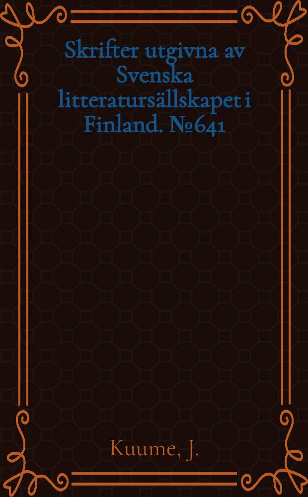 Skrifter utgivna av Svenska litteratursällskapet i Finland. №641 : Mathilda Rotkirch, konstnärinna och resenär