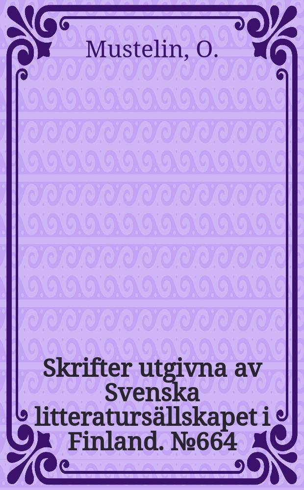 Skrifter utgivna av Svenska litteraturs&auml;llskapet i Finland. №664 : Stafva eller stava?