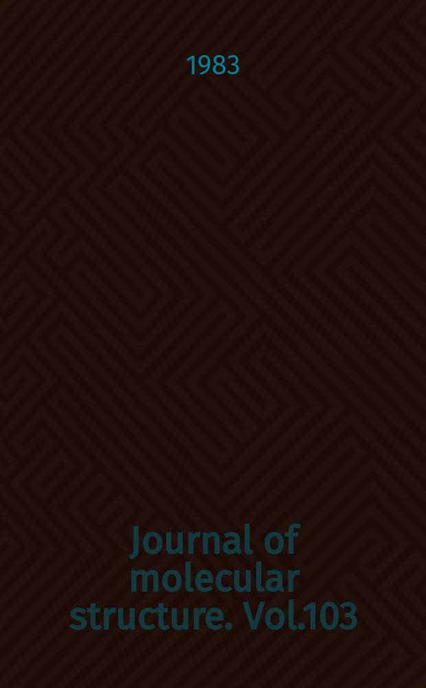 Journal of molecular structure. Vol.103 : Advances in theoretical chemistry