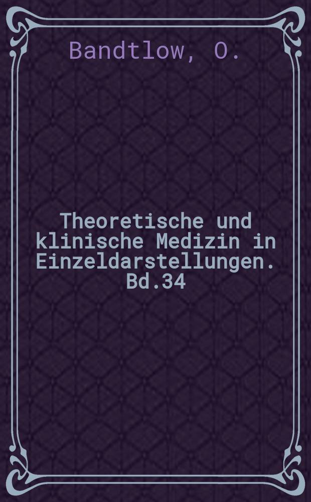 Theoretische und klinische Medizin in Einzeldarstellungen. Bd.34 : Experimentelle Untersuchungen zur plastischen Wiederherstellung des Trommelfells