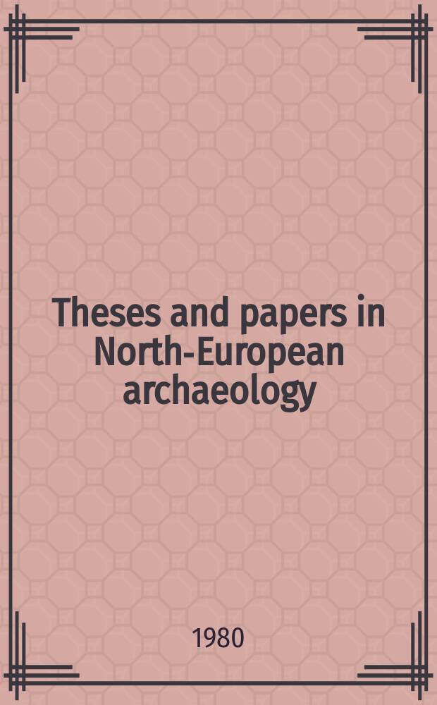 Theses and papers in North-European archaeology : Publ. by the Inst. of North-European archaeology at the Univ. of Stockhol. 10 : Götalands bällristningar