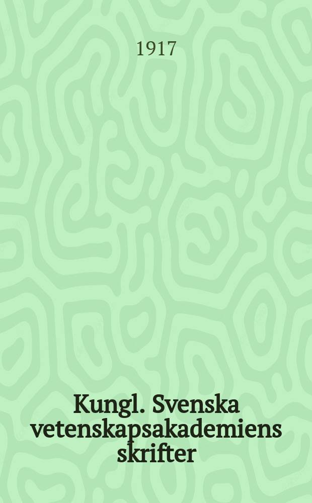 Kungl. Svenska vetenskapsakademiens skrifter