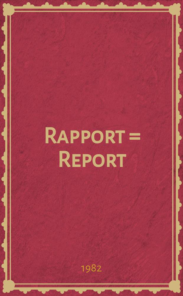 Rapport = Report