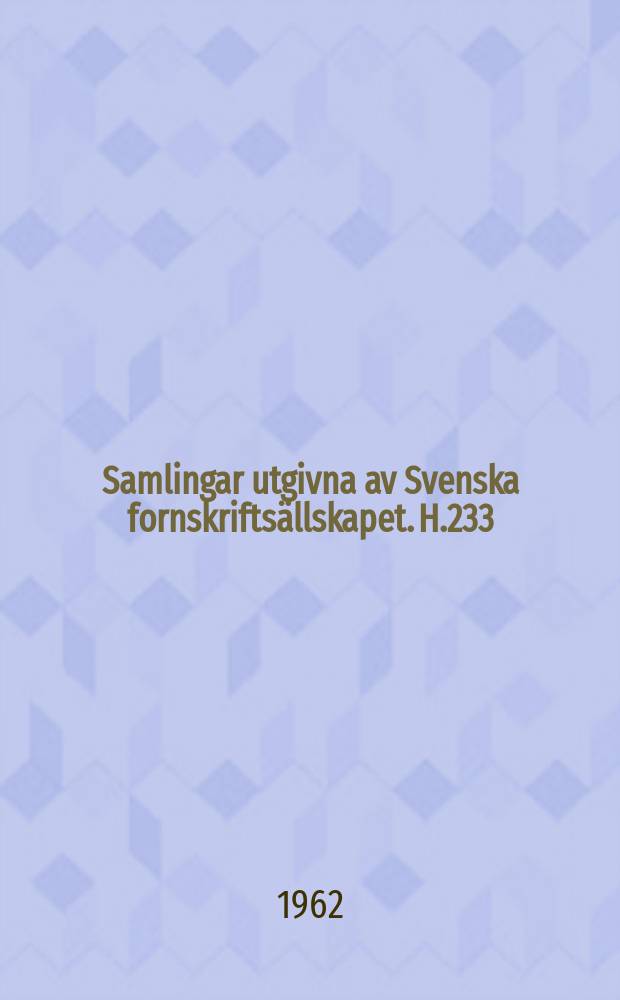 Samlingar utgivna av Svenska fornskriftsällskapet. H.233 : Enköpings stads tänkeböcker 1540-95