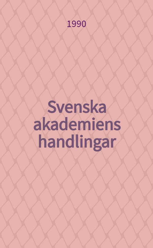 Svenska akademiens handlingar : Ifrån år 1886. Del.14 : 1989