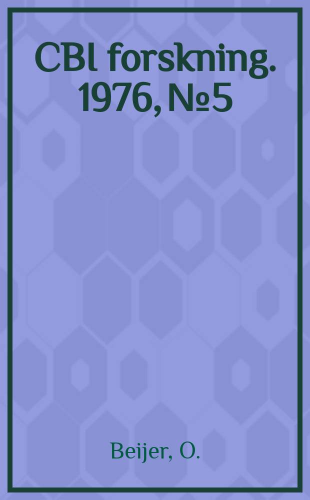 CBI forskning. 1976, №5 : Uttorkning av betongprovkroppar vid övertemperatur