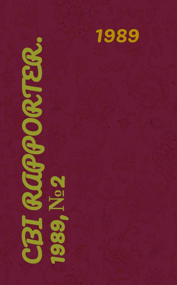 CBI rapporter. 1989, №2 : Permeabilitet