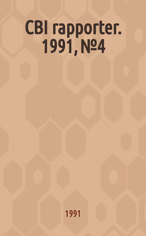CBI rapporter. 1991, №4 : Provväg av cementbetong vid Arlanda, 1990