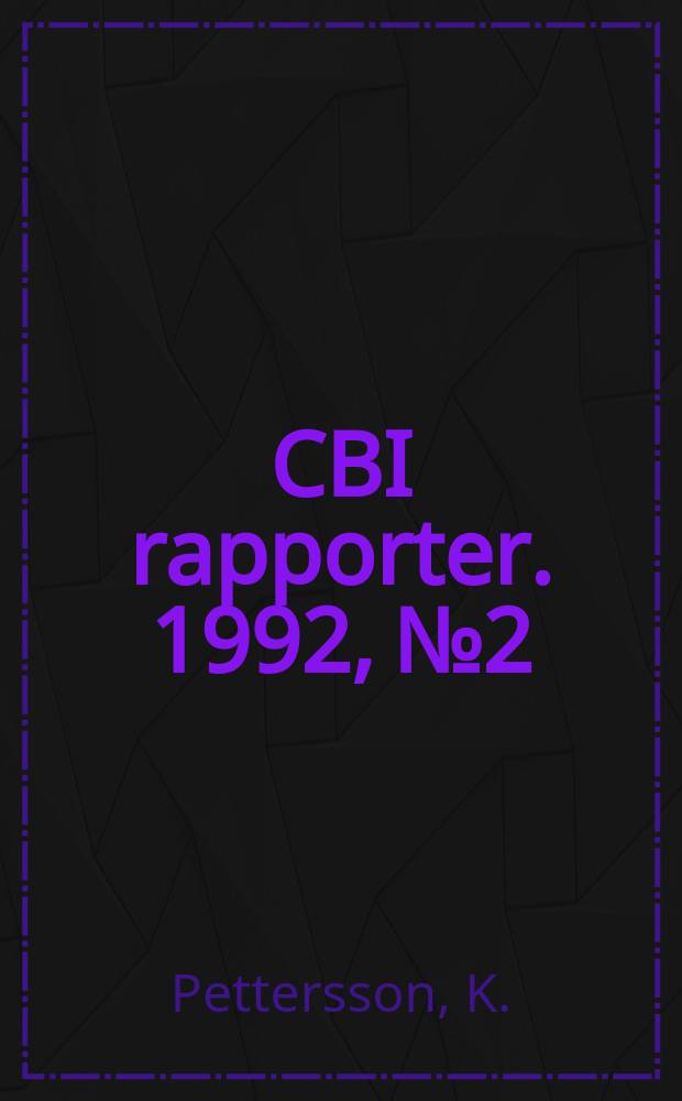 CBI rapporter. 1992, №2 : Corrosion threshold value and corrosion ...