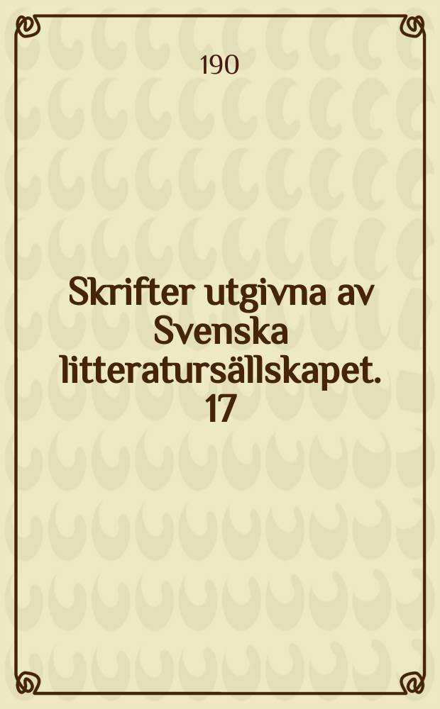 Skrifter utgivna av Svenska litteratursällskapet. 17:5 : Svenskt anonym- och pseudonym-lexikon