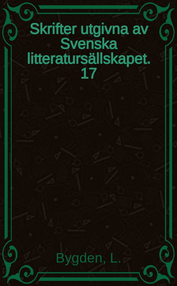 Skrifter utgivna av Svenska litteratursällskapet. 17:6 : Svenskt anonym- och pseudonym-lexikon