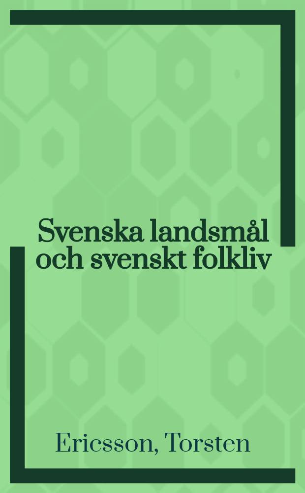 Svenska landsmål och svenskt folkliv : Tidskrift. utg. med. Understöd av Statsmedel av Landsmåls och folkminnesarkivet i Uppsala. 1913, H.2(121) (Bilaga 8[1]) : Grundlinjer till undersökningen av Södermanlands folkmål