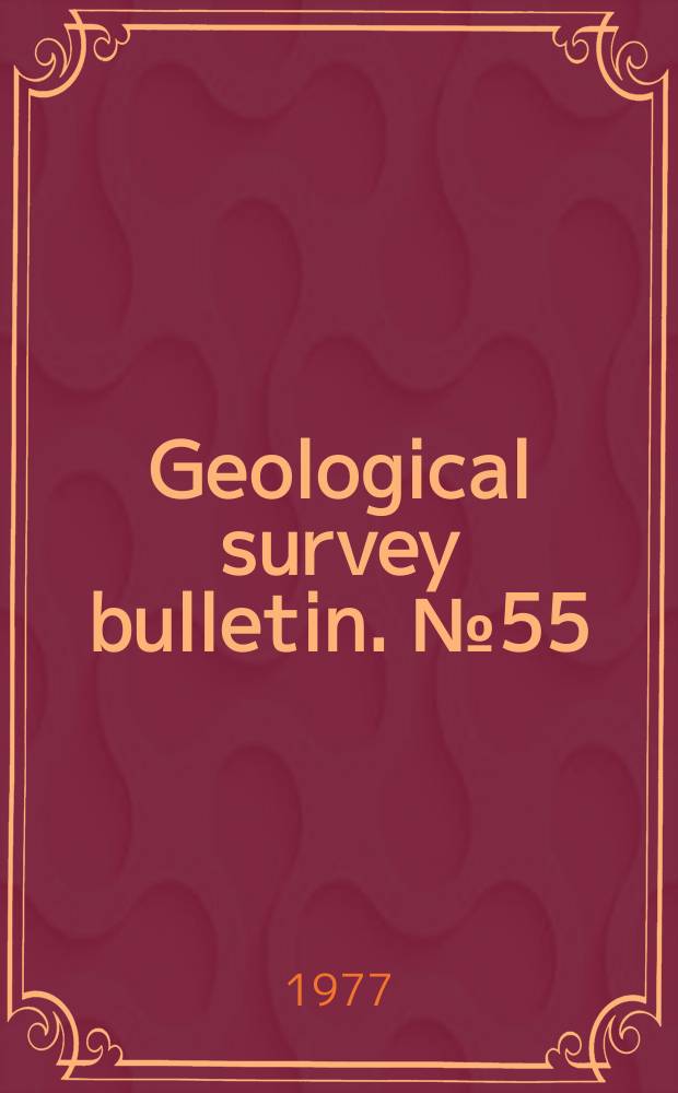 Geological survey bulletin. №55 : The Blue tier Batholiths