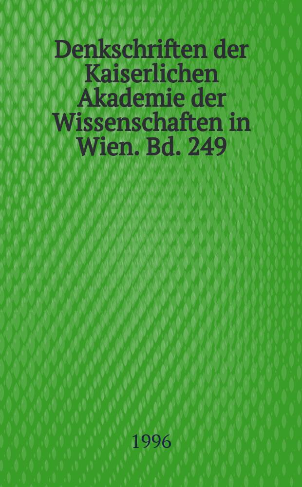 Denkschriften der Kaiserlichen Akademie der Wissenschaften in Wien. Bd. 249 : Paphlagonien und Honōrias