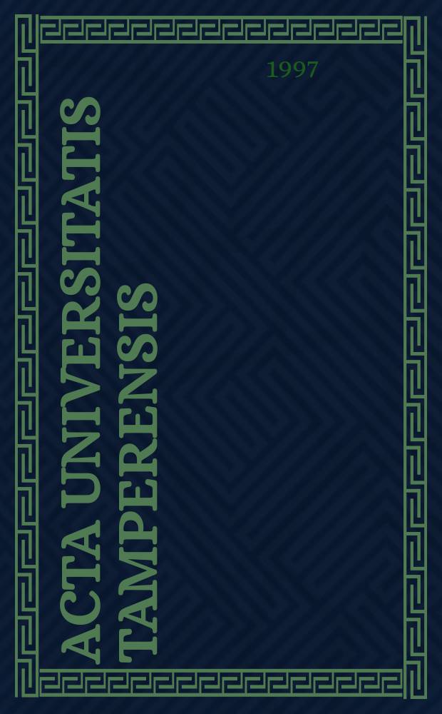 Acta Universitatis Tamperensis : Niccolo Machiavelli ja aleatorinen