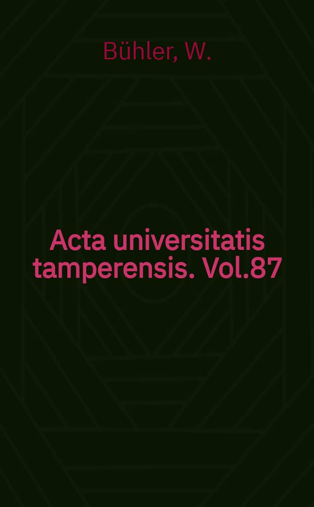 Acta universitatis tamperensis. Vol.87 : Valtuutus kuntalaisilta