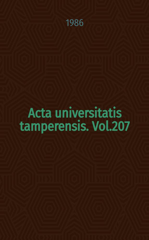 Acta universitatis tamperensis. Vol.207 : The wearing of spectacles and occurrence ...