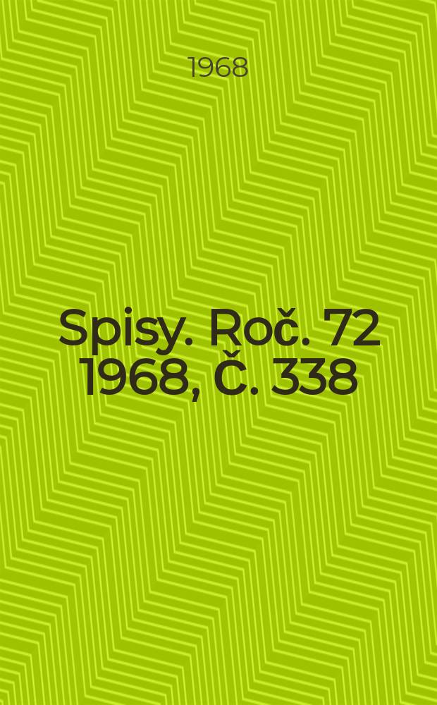 [Spisy]. Roč. 72 1968, Č. 338 : Jeřáby