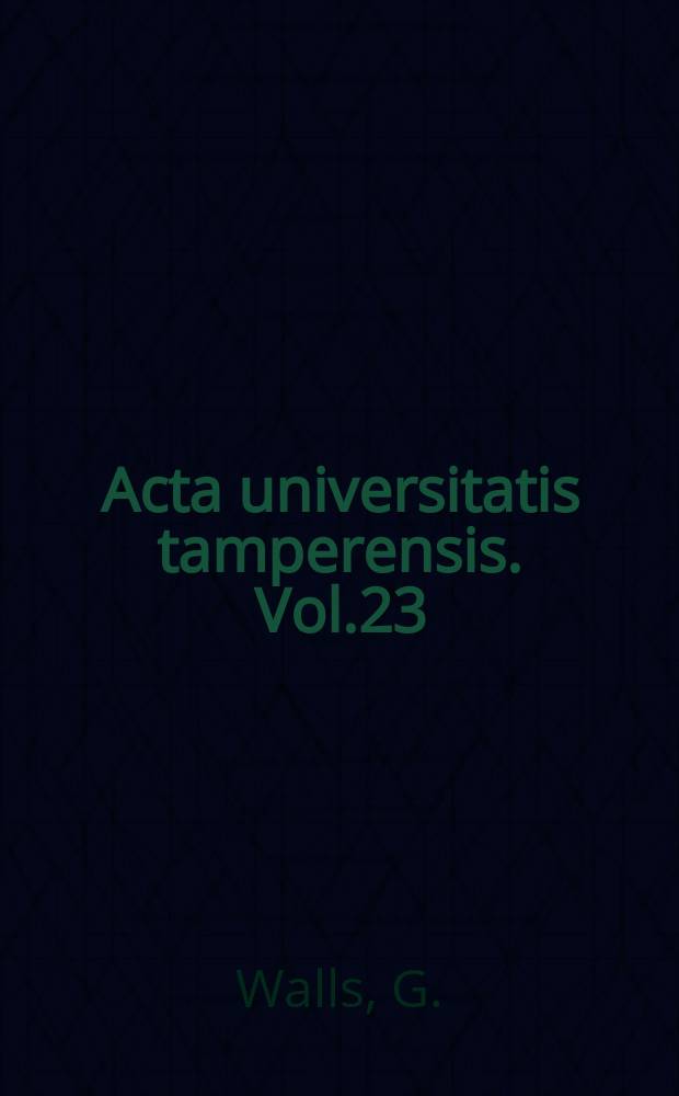 Acta universitatis tamperensis. Vol.23 : Elinkeinollinen uudistuminen maaseudun kehityskuvassa