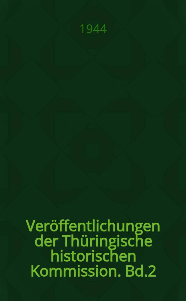 Veröffentlichungen der Thüringische historischen Kommission. Bd.2 : Der Briefwechsel zwischen Otto Schott und Ernst Abbe über das optische Glas 1879-1881