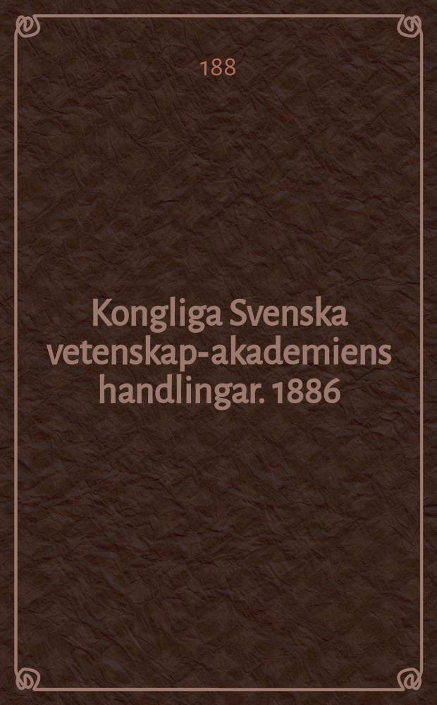 Kongliga Svenska vetenskaps- akademiens handlingar. 1886/1887, Bd.22 H.2, №8