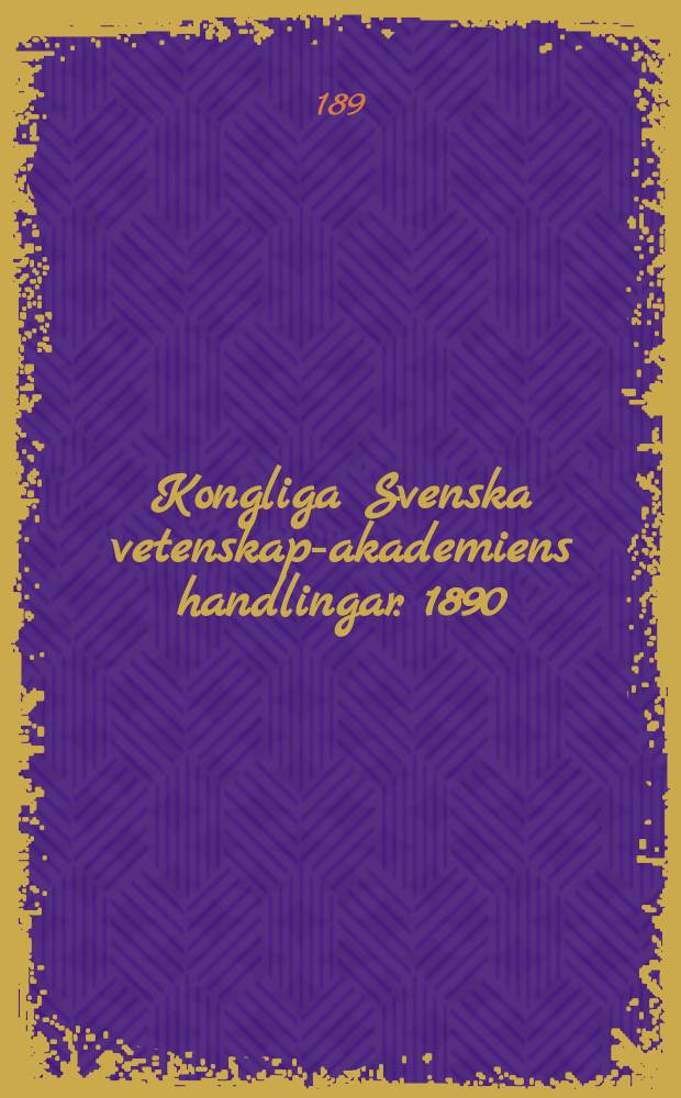 Kongliga Svenska vetenskaps- akademiens handlingar. 1890/1891, Bd.24 H.2, №11