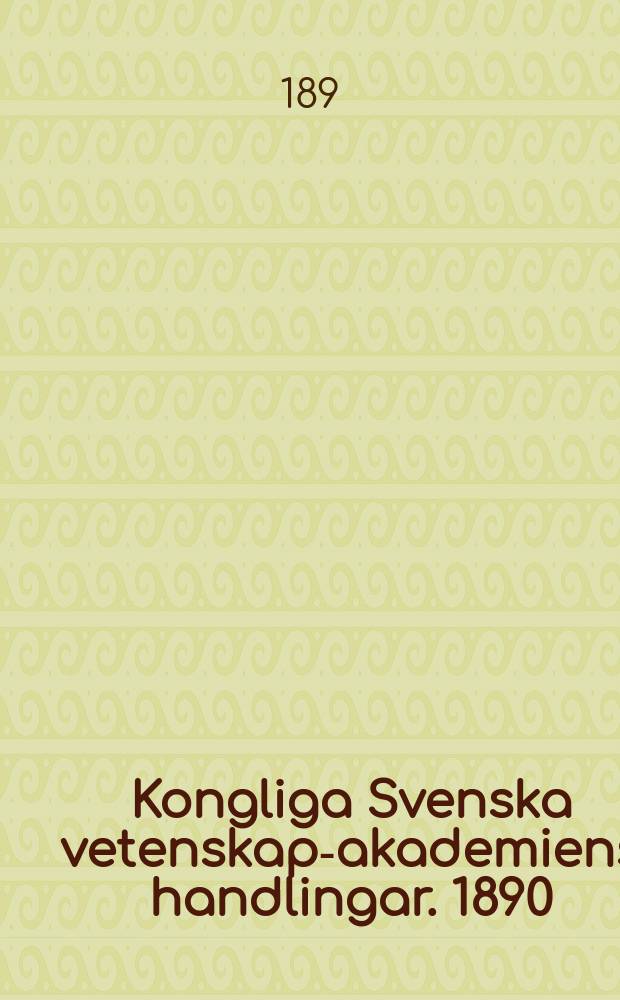 Kongliga Svenska vetenskaps- akademiens handlingar. 1890/1891, Bd.24 H.2, №12